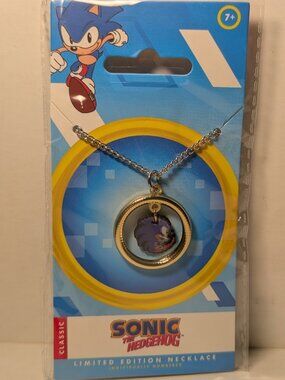 Sonic The Hedgehog Ring Necklace Official Sega Pendant Charm Collectible